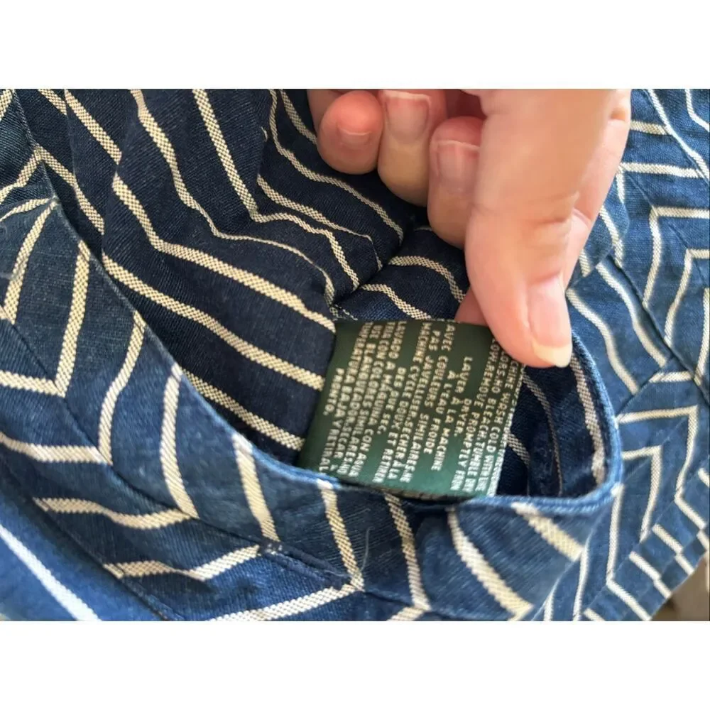 Lauren Ralph Lauren Blue White Stripe Pillowcases Shams Set of 2